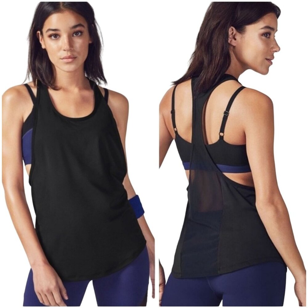 Fabletics Hayden Tank Top Womens Small Scoop Neck Low Armholes Racerback Top